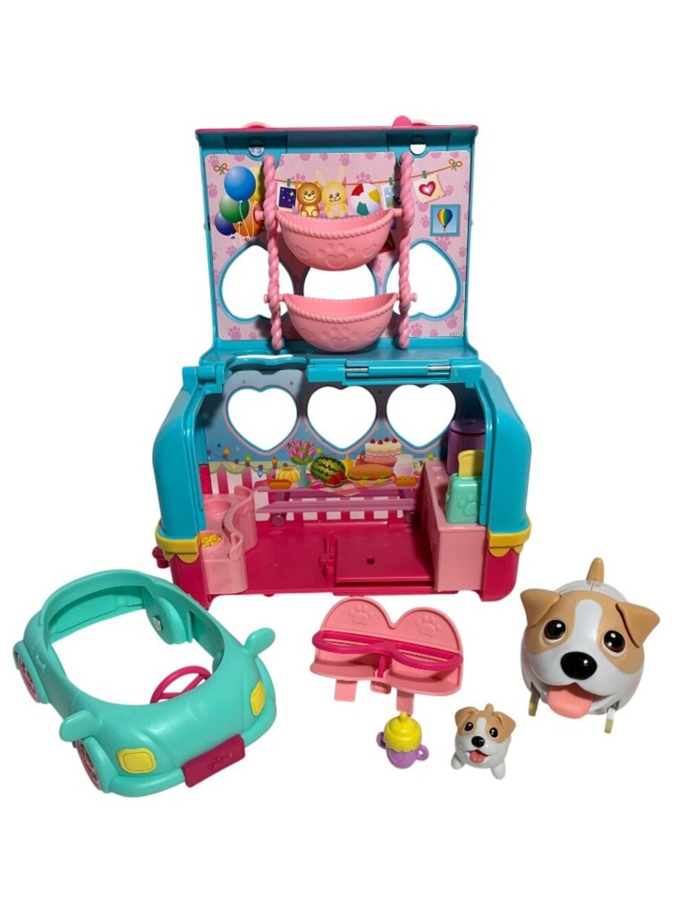 Chubby Puppies Friends Vacation Camper Car Jack Russell Terrier + Mini Complete